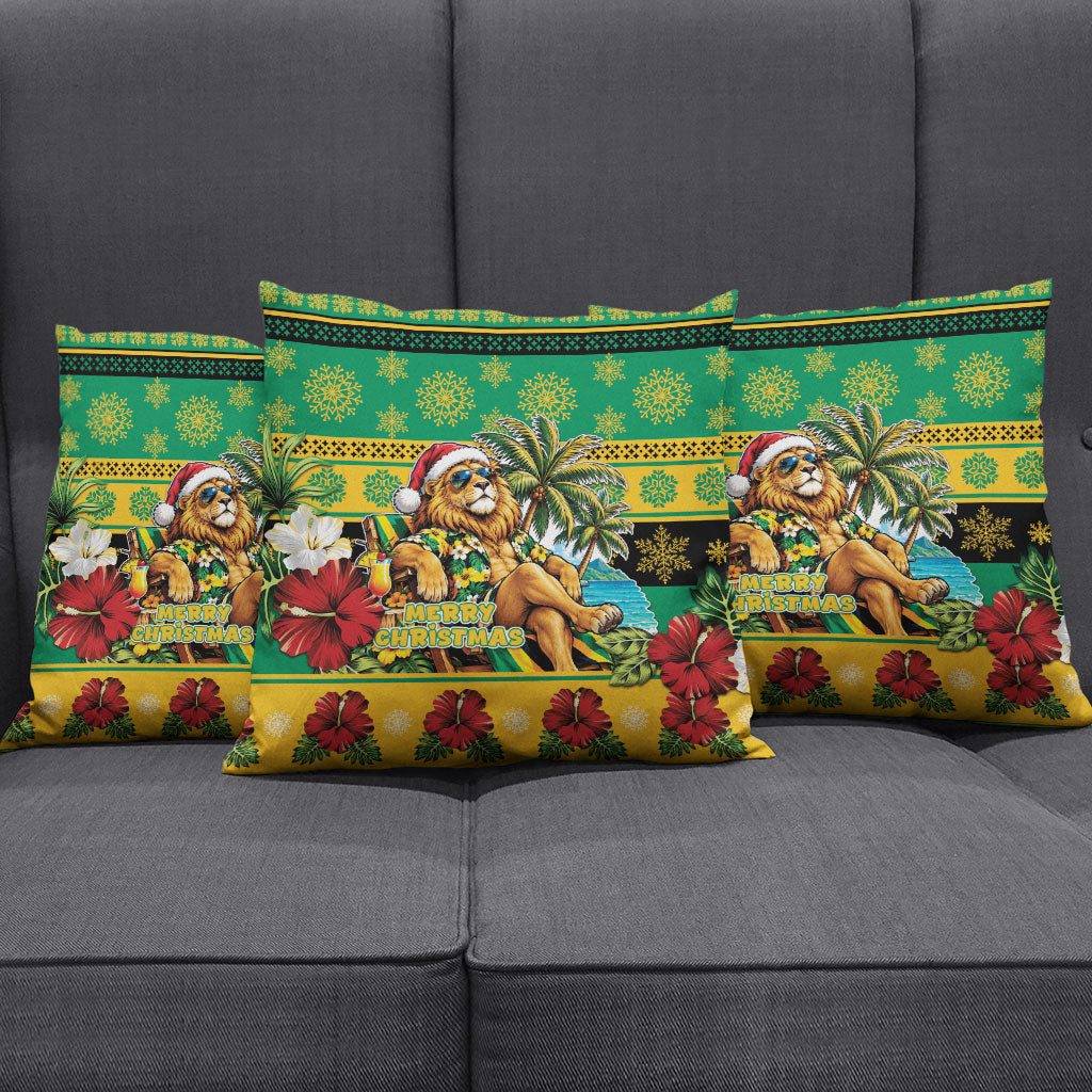 Afro-Jamaicans Christmas Pillow Cover This Rasta Lion Needs A Beach Retreat