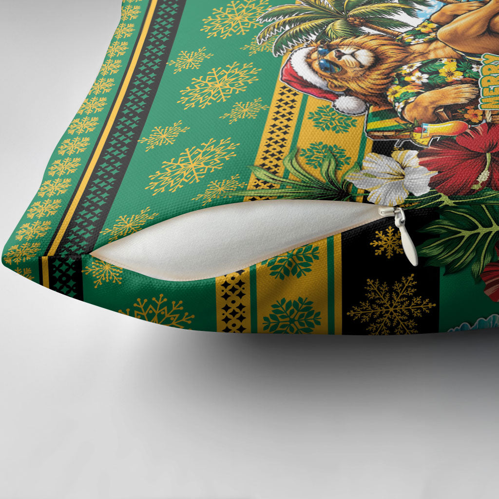 Afro-Jamaicans Christmas Pillow Cover This Rasta Lion Needs A Beach Retreat