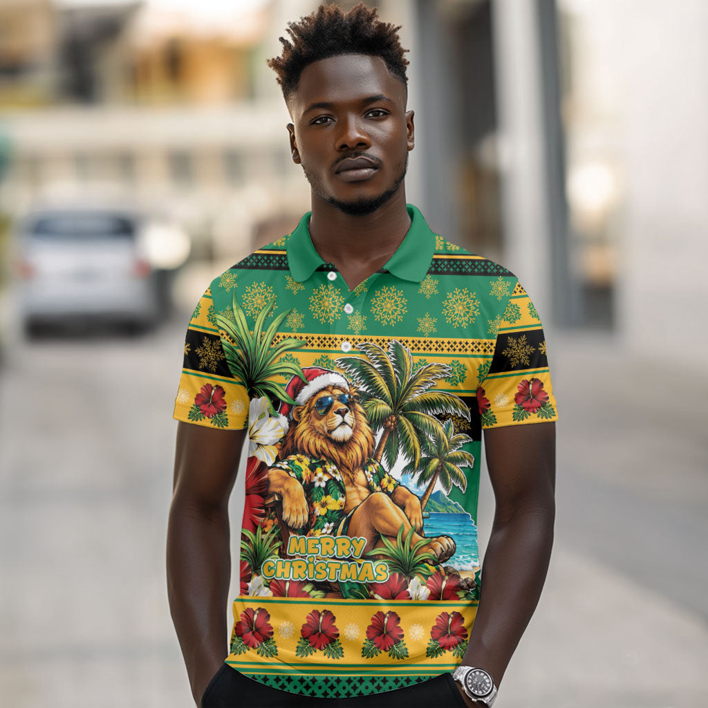 Afro-Jamaicans Christmas Polo Shirt This Rasta Lion Needs A Beach Retreat