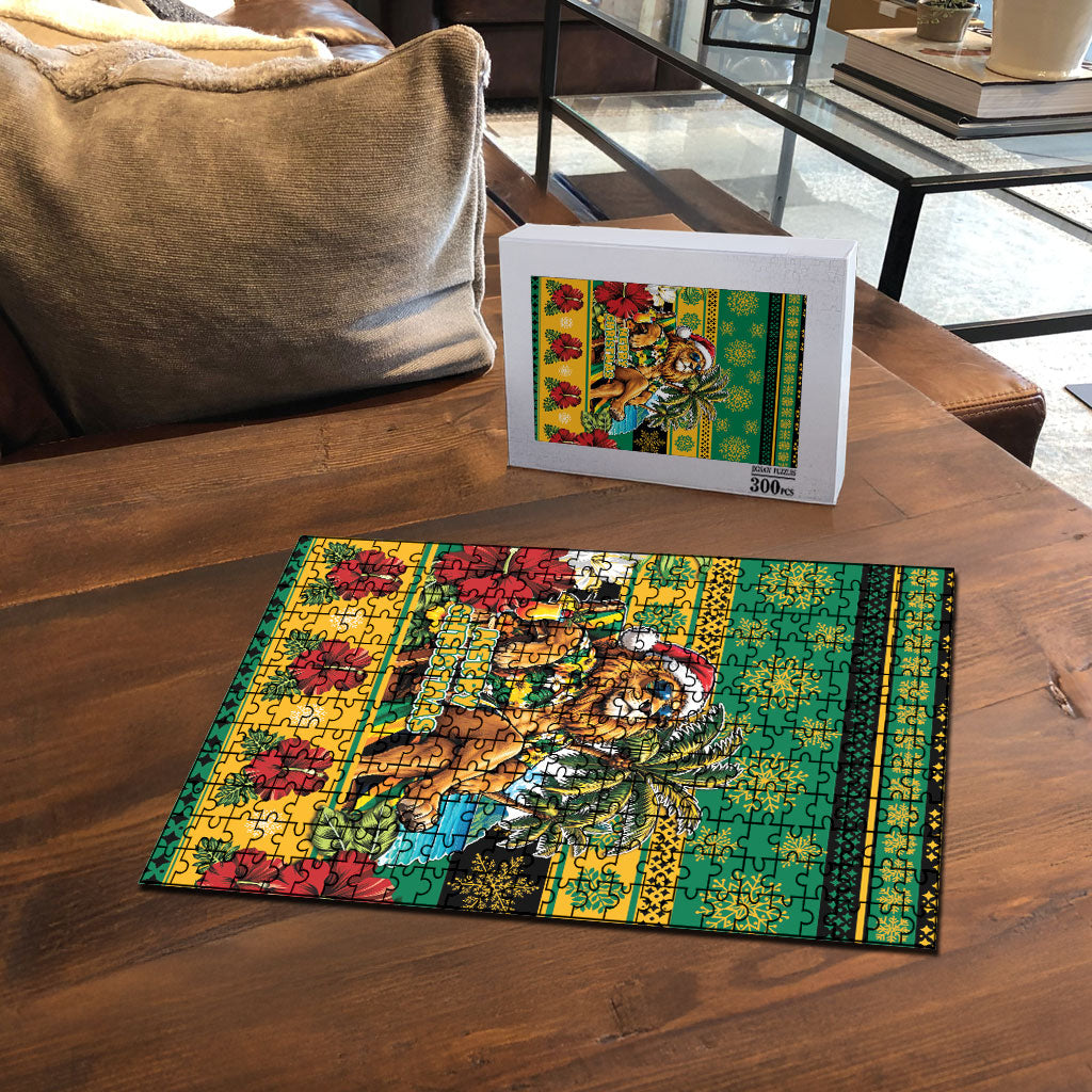 Afro-Jamaicans Christmas Puzzle This Rasta Lion Needs A Beach Retreat