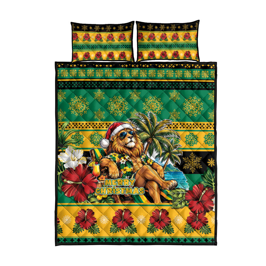 Afro-Jamaicans Christmas Quilt Bed Set This Rasta Lion Needs A Beach Retreat