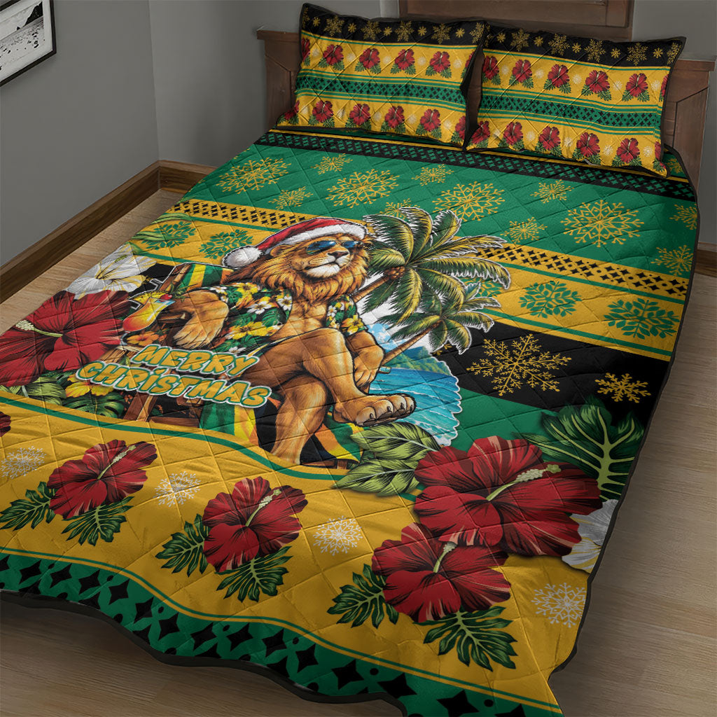 Afro-Jamaicans Christmas Quilt Bed Set This Rasta Lion Needs A Beach Retreat