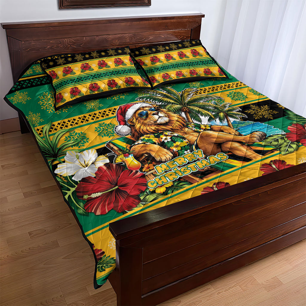 Afro-Jamaicans Christmas Quilt Bed Set This Rasta Lion Needs A Beach Retreat