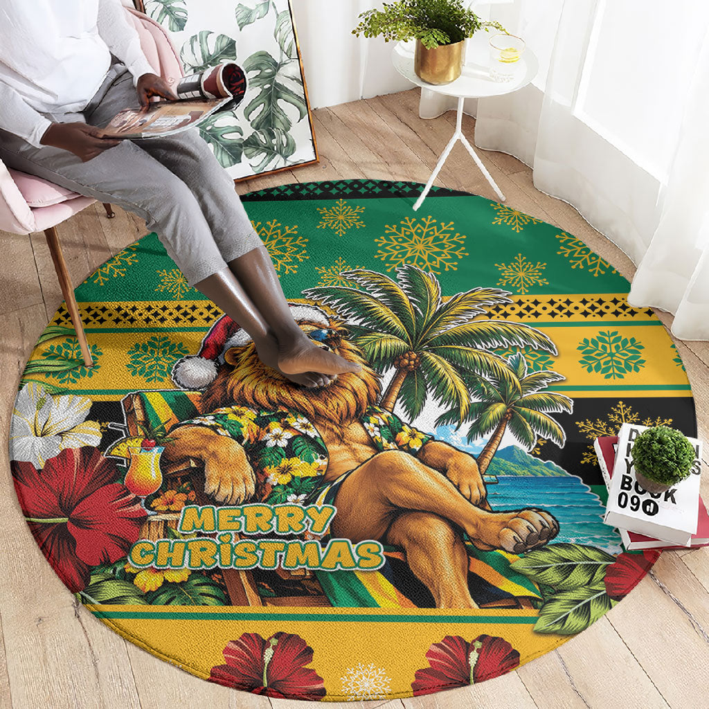 Afro-Jamaicans Christmas Round Carpet This Rasta Lion Needs A Beach Retreat