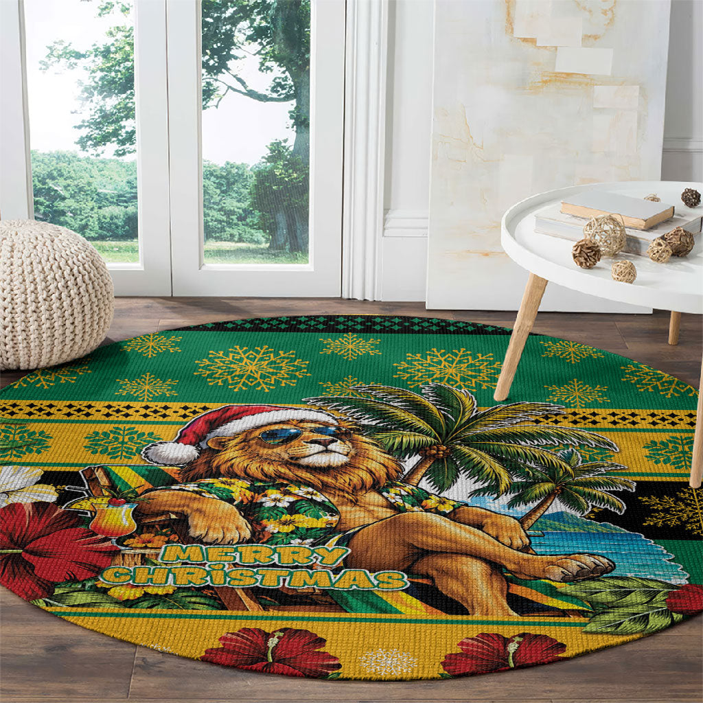 Afro-Jamaicans Christmas Round Carpet This Rasta Lion Needs A Beach Retreat