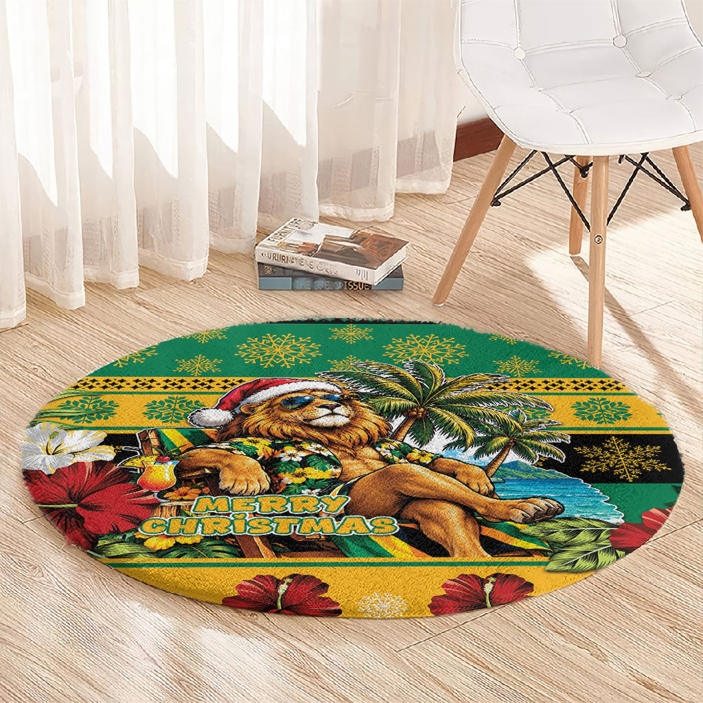 Afro-Jamaicans Christmas Round Carpet This Rasta Lion Needs A Beach Retreat