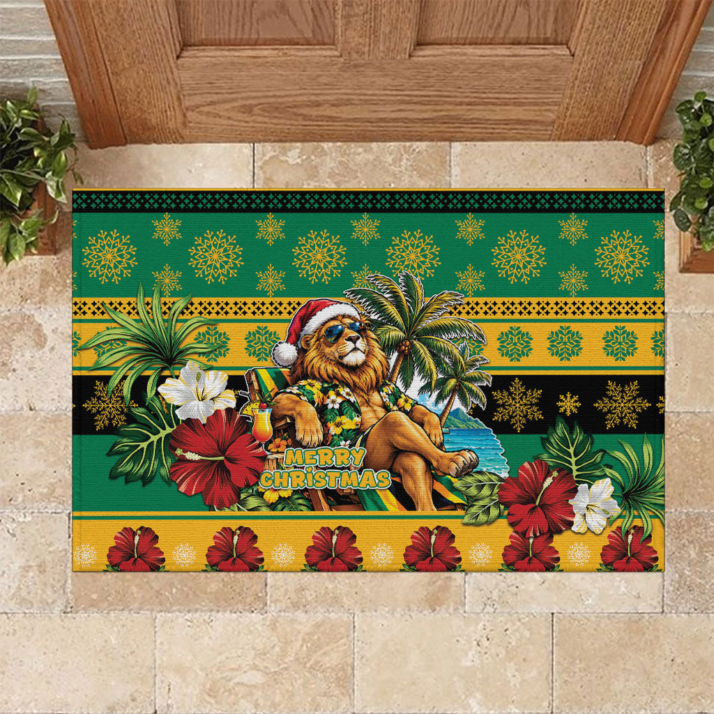 Afro-Jamaicans Christmas Rubber Doormat This Rasta Lion Needs A Beach Retreat
