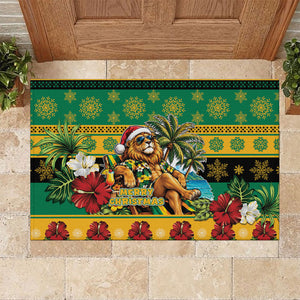 Afro-Jamaicans Christmas Rubber Doormat This Rasta Lion Needs A Beach Retreat
