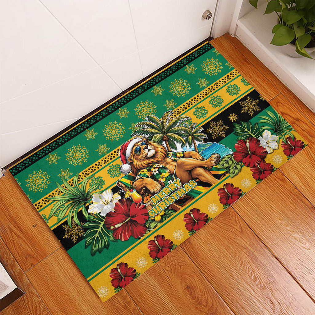 Afro-Jamaicans Christmas Rubber Doormat This Rasta Lion Needs A Beach Retreat
