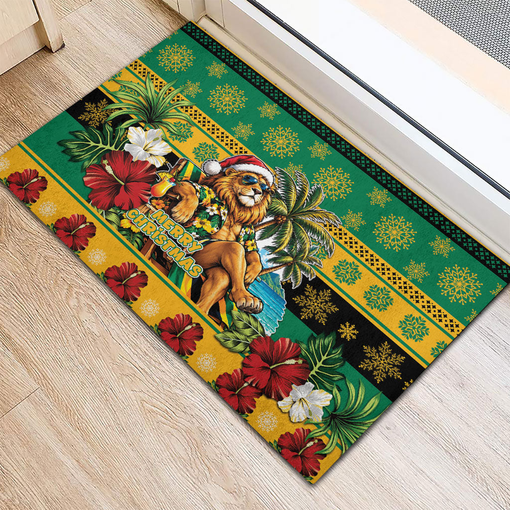 Afro-Jamaicans Christmas Rubber Doormat This Rasta Lion Needs A Beach Retreat