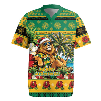 Afro-Jamaicans Christmas Rugby Jersey This Rasta Lion Needs A Beach Retreat
