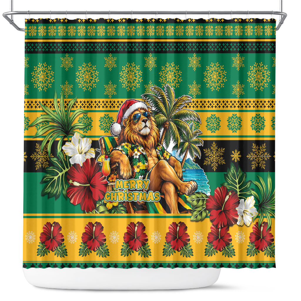Afro-Jamaicans Christmas Shower Curtain This Rasta Lion Needs A Beach Retreat