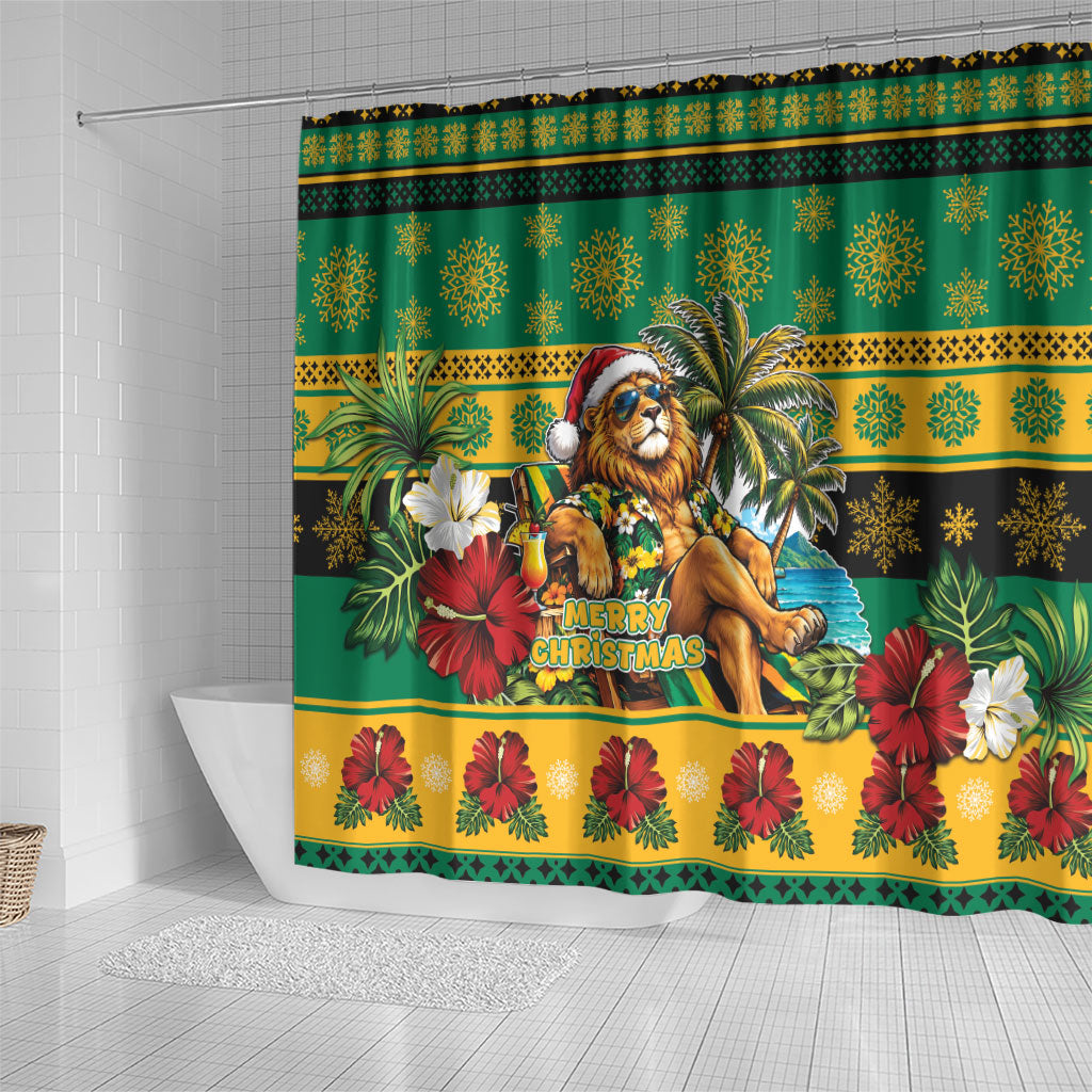 Afro-Jamaicans Christmas Shower Curtain This Rasta Lion Needs A Beach Retreat