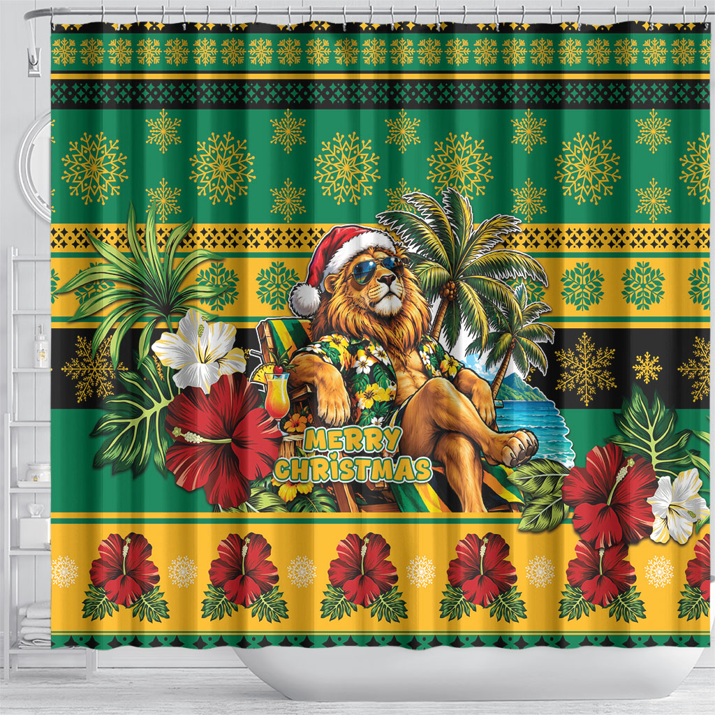 Afro-Jamaicans Christmas Shower Curtain This Rasta Lion Needs A Beach Retreat