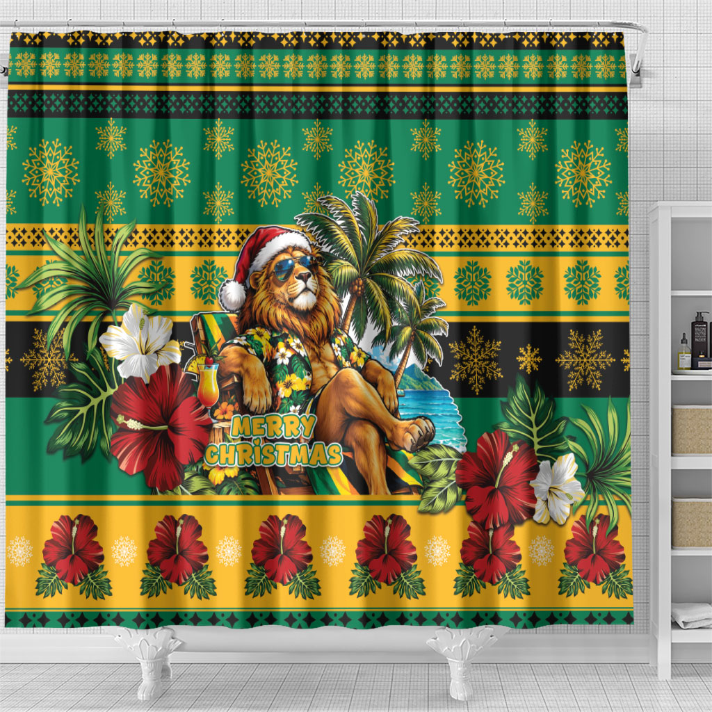 Afro-Jamaicans Christmas Shower Curtain This Rasta Lion Needs A Beach Retreat