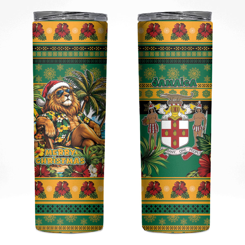 Afro-Jamaicans Christmas Skinny Tumbler This Rasta Lion Needs A Beach Retreat