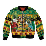 Afro-Jamaicans Christmas Sleeve Zip Bomber Jacket This Rasta Lion Needs A Beach Retreat
