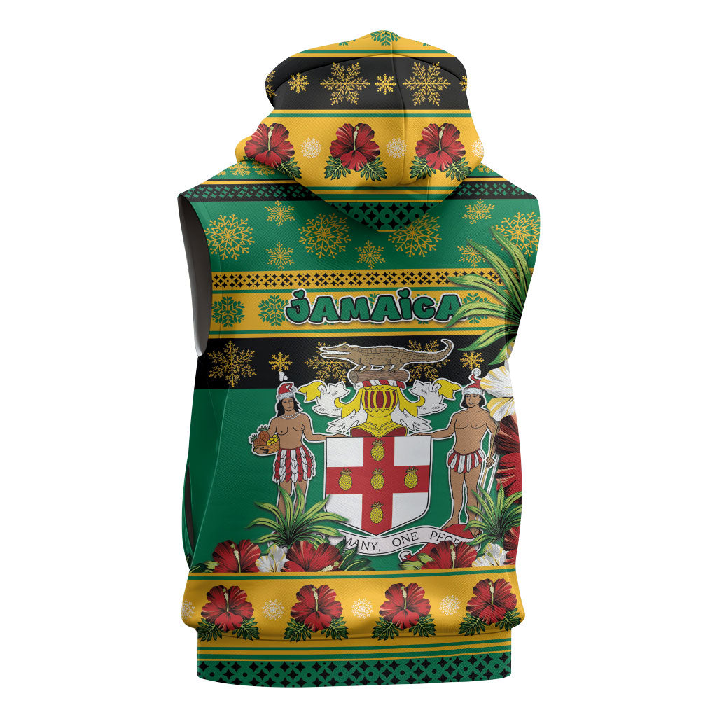 Afro-Jamaicans Christmas Sleeveless Zip Hoodie This Rasta Lion Needs A Beach Retreat