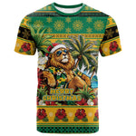Afro-Jamaicans Christmas T shirt This Rasta Lion Needs A Beach Retreat