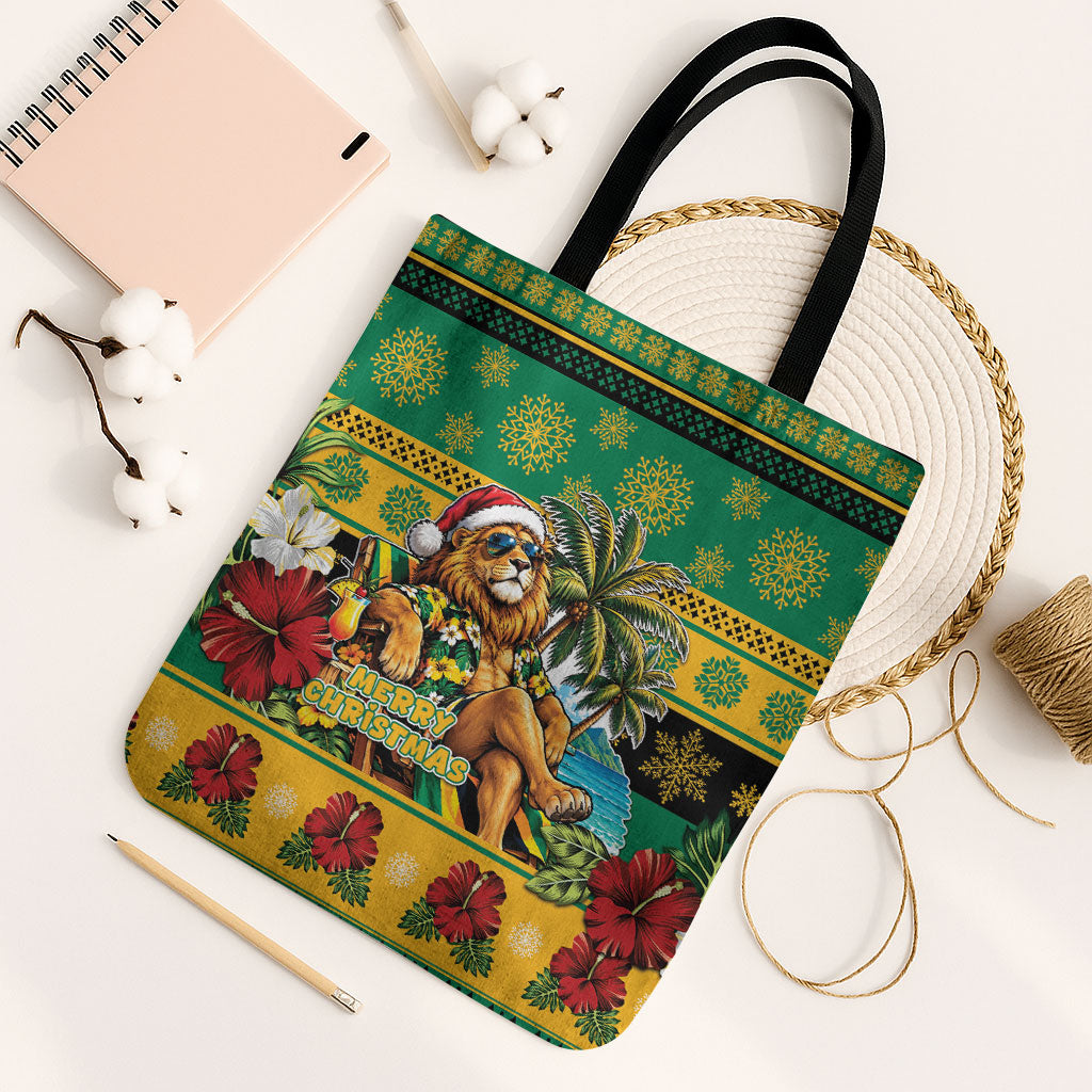 Afro-Jamaicans Christmas Tote Bag This Rasta Lion Needs A Beach Retreat