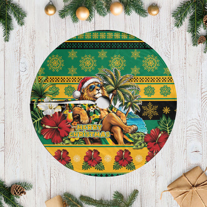 Afro-Jamaicans Christmas Tree Skirt This Rasta Lion Needs A Beach Retreat