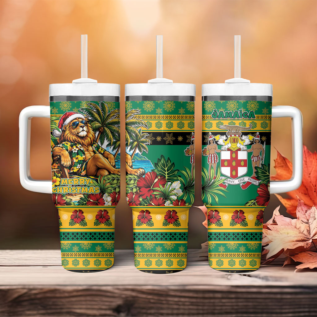 Afro-Jamaicans Christmas Tumbler With Handle This Rasta Lion Needs A Beach Retreat