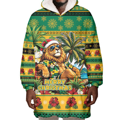 Afro-Jamaicans Christmas Wearable Blanket Hoodie This Rasta Lion Needs A Beach Retreat