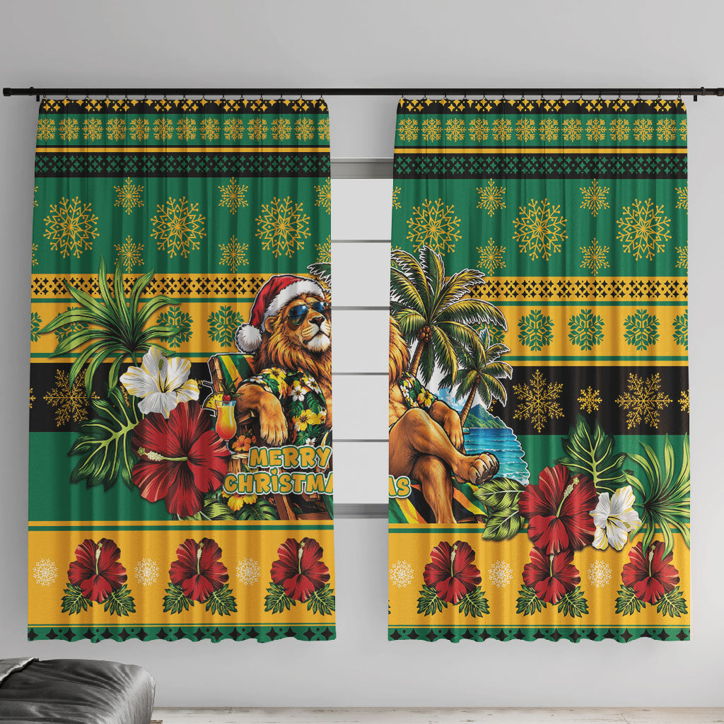 Afro-Jamaicans Christmas Window Curtain This Rasta Lion Needs A Beach Retreat