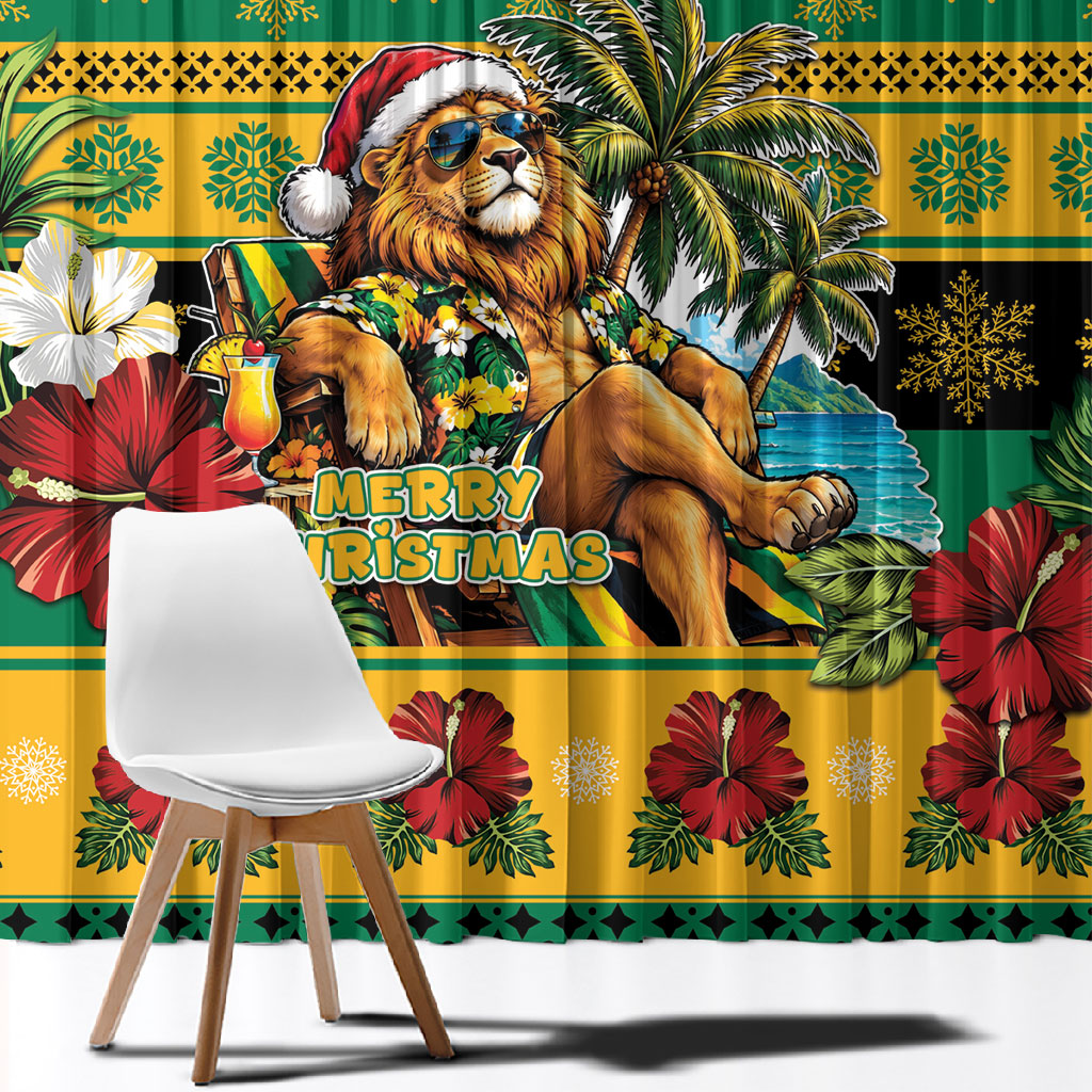 Afro-Jamaicans Christmas Window Curtain This Rasta Lion Needs A Beach Retreat
