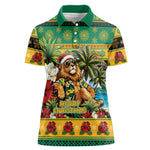 Afro-Jamaicans Christmas Women Polo Shirt This Rasta Lion Needs A Beach Retreat
