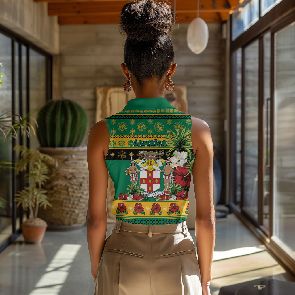 Afro-Jamaicans Christmas Women Sleeveless Polo Shirt This Rasta Lion Needs A Beach Retreat