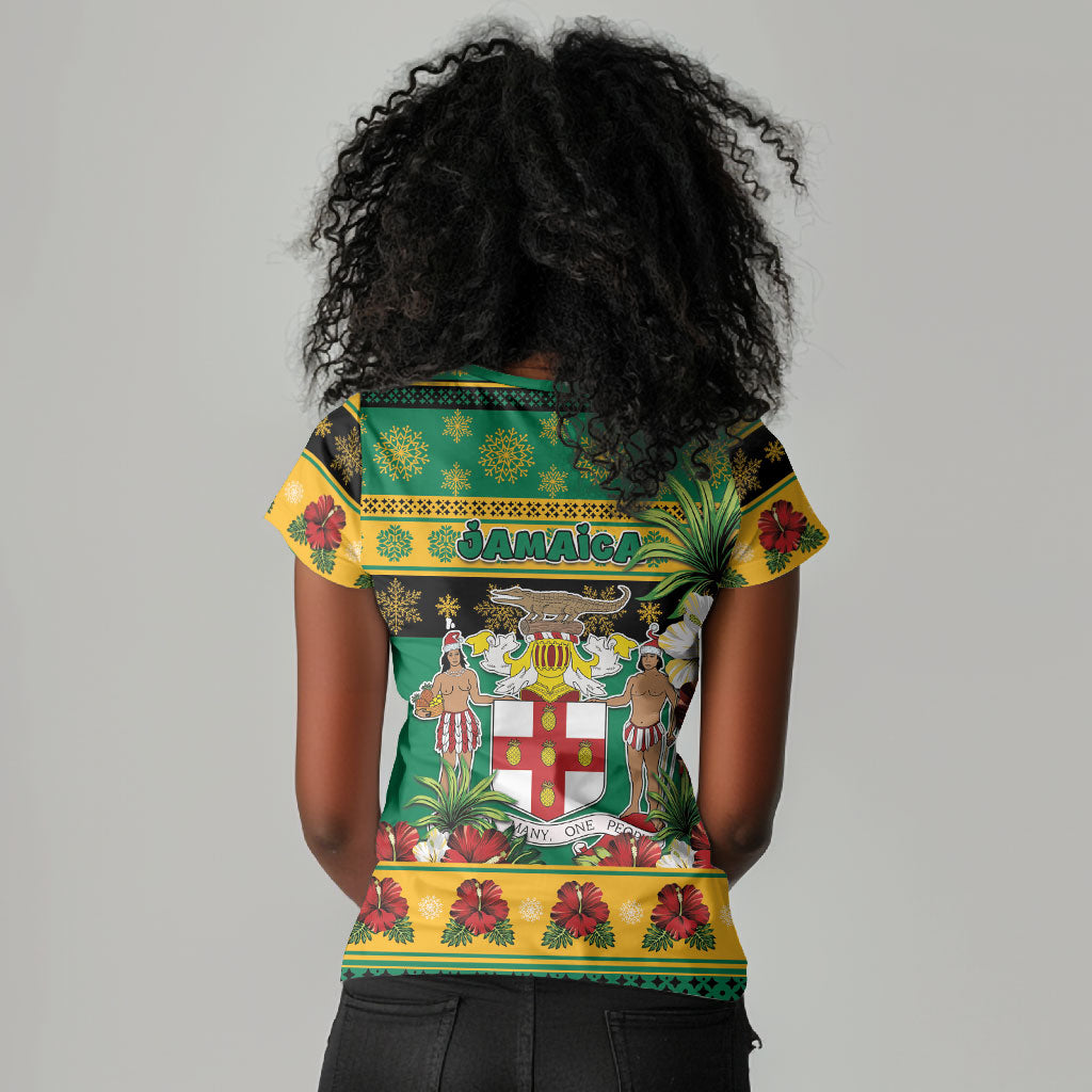 Afro-Jamaicans Christmas Women V-Neck T-Shirt This Rasta Lion Needs A Beach Retreat