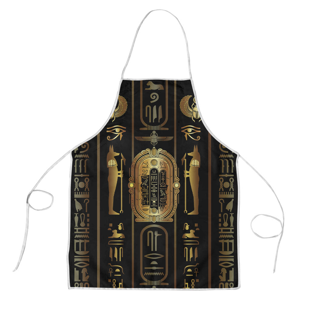 Egypt Cartouche Apron Gold Pharaoh Hieroglyphics Patterns