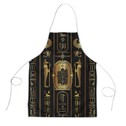 Egypt Cartouche Apron Gold Pharaoh Hieroglyphics Patterns
