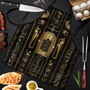 Egypt Cartouche Apron Gold Pharaoh Hieroglyphics Patterns