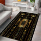 Egypt Cartouche Area Rug Gold Pharaoh Hieroglyphics Patterns