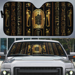 Egypt Cartouche Auto Sun Shade Gold Pharaoh Hieroglyphics Patterns