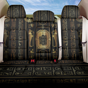 Egypt Cartouche Back Car Seat Cover Gold Pharaoh Hieroglyphics Patterns