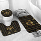 Egypt Cartouche Bathroom Set Gold Pharaoh Hieroglyphics Patterns