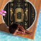 Egypt Cartouche Beach Blanket Gold Pharaoh Hieroglyphics Patterns