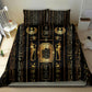 Egypt Cartouche Bedding Set Gold Pharaoh Hieroglyphics Patterns