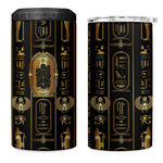 Egypt Cartouche 4 in 1 Can Cooler Tumbler Gold Pharaoh Hieroglyphics Patterns