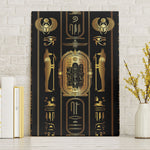 Egypt Cartouche Canvas Wall Art Gold Pharaoh Hieroglyphics Patterns