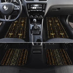 Egypt Cartouche Car Mats Gold Pharaoh Hieroglyphics Patterns