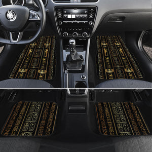 Egypt Cartouche Car Mats Gold Pharaoh Hieroglyphics Patterns