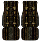 Egypt Cartouche Car Mats Gold Pharaoh Hieroglyphics Patterns