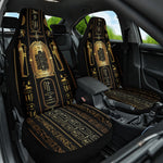 Egypt Cartouche Car Seat Cover Gold Pharaoh Hieroglyphics Patterns