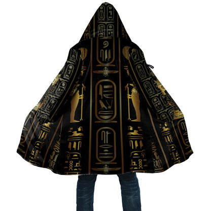 Egypt Cartouche Cloak Gold Pharaoh Hieroglyphics Patterns