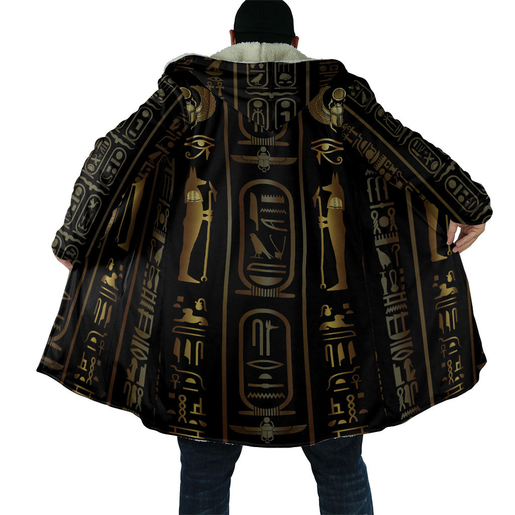 Egypt Cartouche Cloak Gold Pharaoh Hieroglyphics Patterns