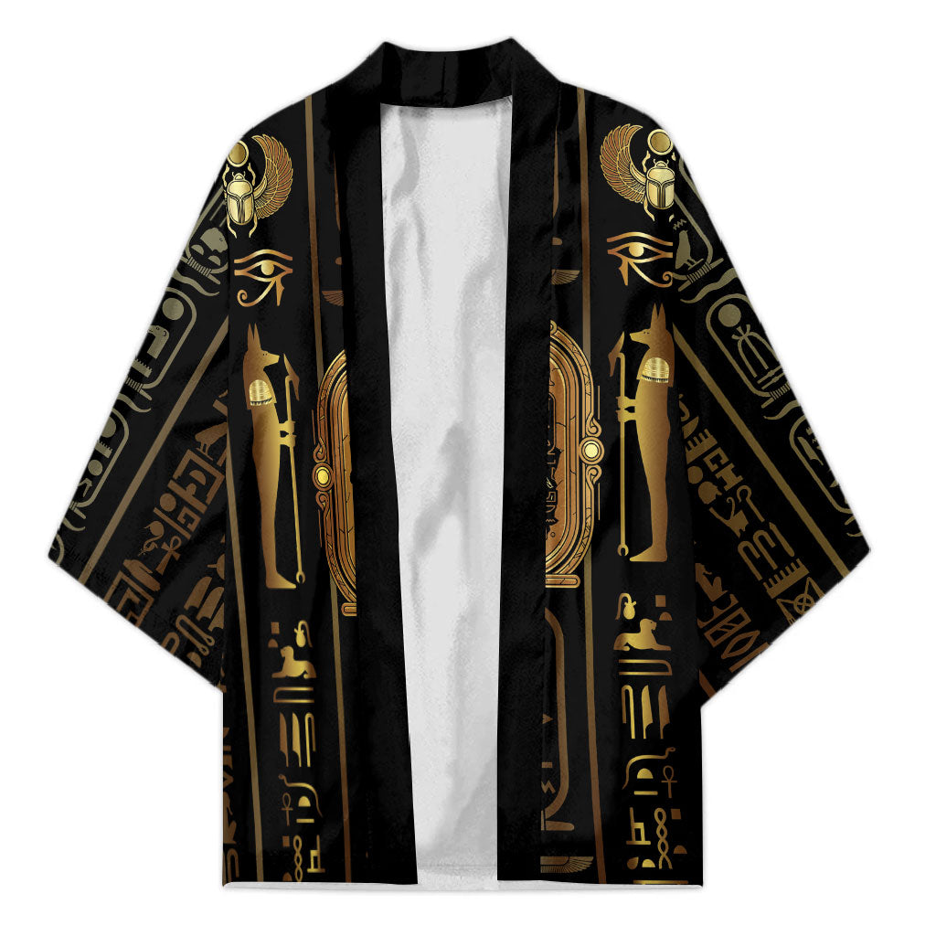 Egypt Cartouche Kimono Gold Pharaoh Hieroglyphics Patterns